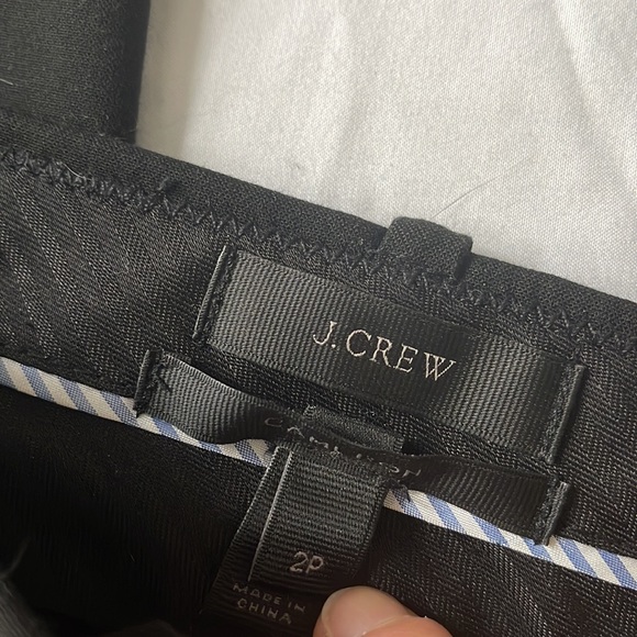 J Crew Black Ponte Work Pants Sz 2P - Picture 2 of 4